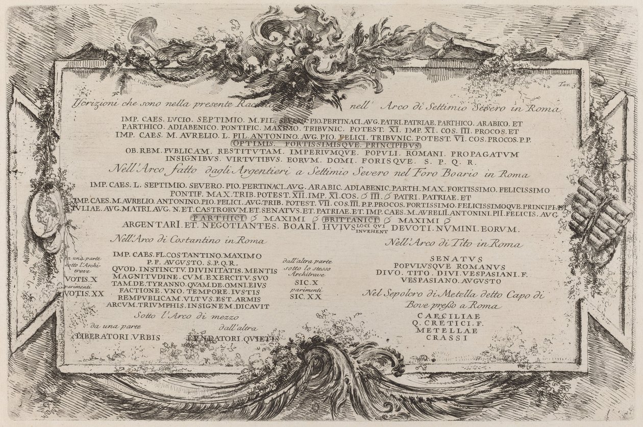 Text Plate by Giovanni Battista Piranesi