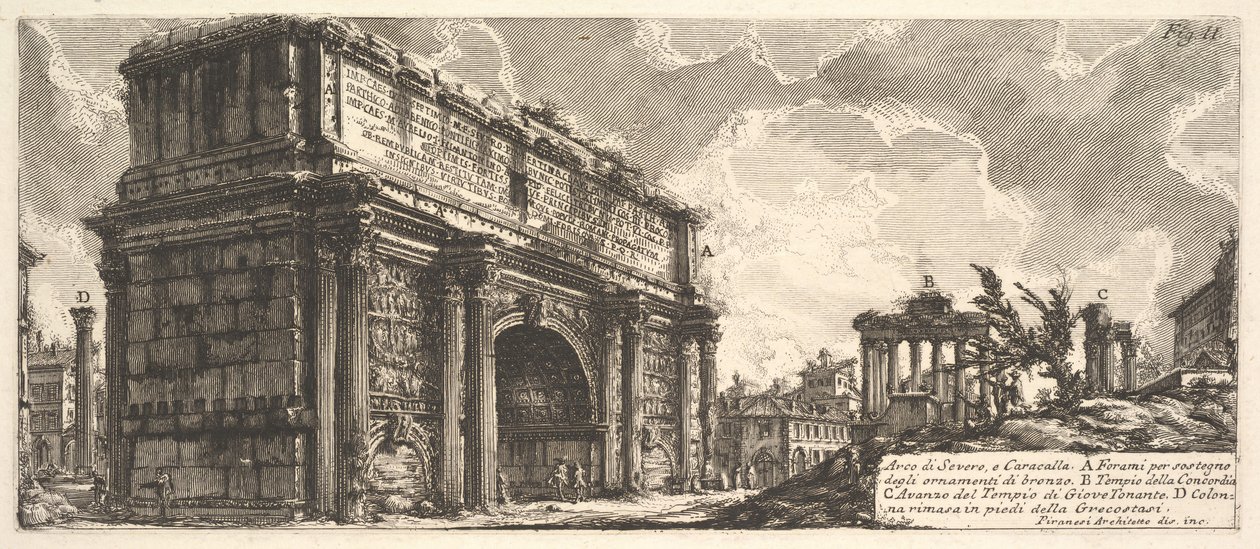 The Arch of Septimius Severus by Giovanni Battista Piranesi
