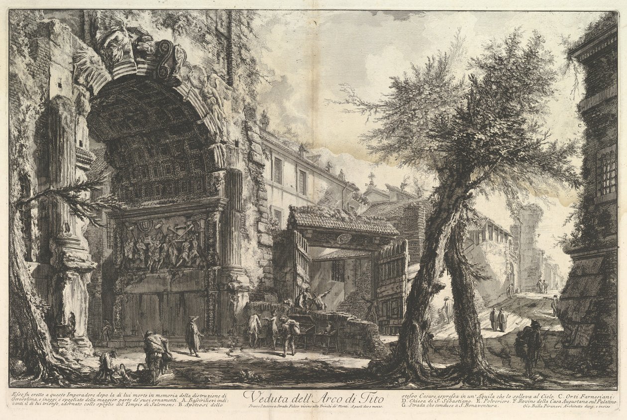 The Arch of Titus, ca. 1760 by Giovanni Battista Piranesi