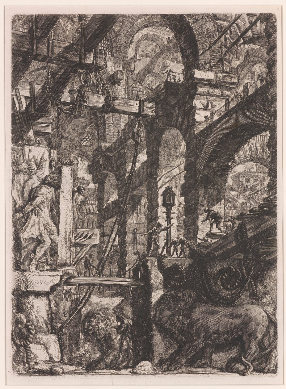 The Lion Bas-Reliefs by Giovanni Battista Piranesi
