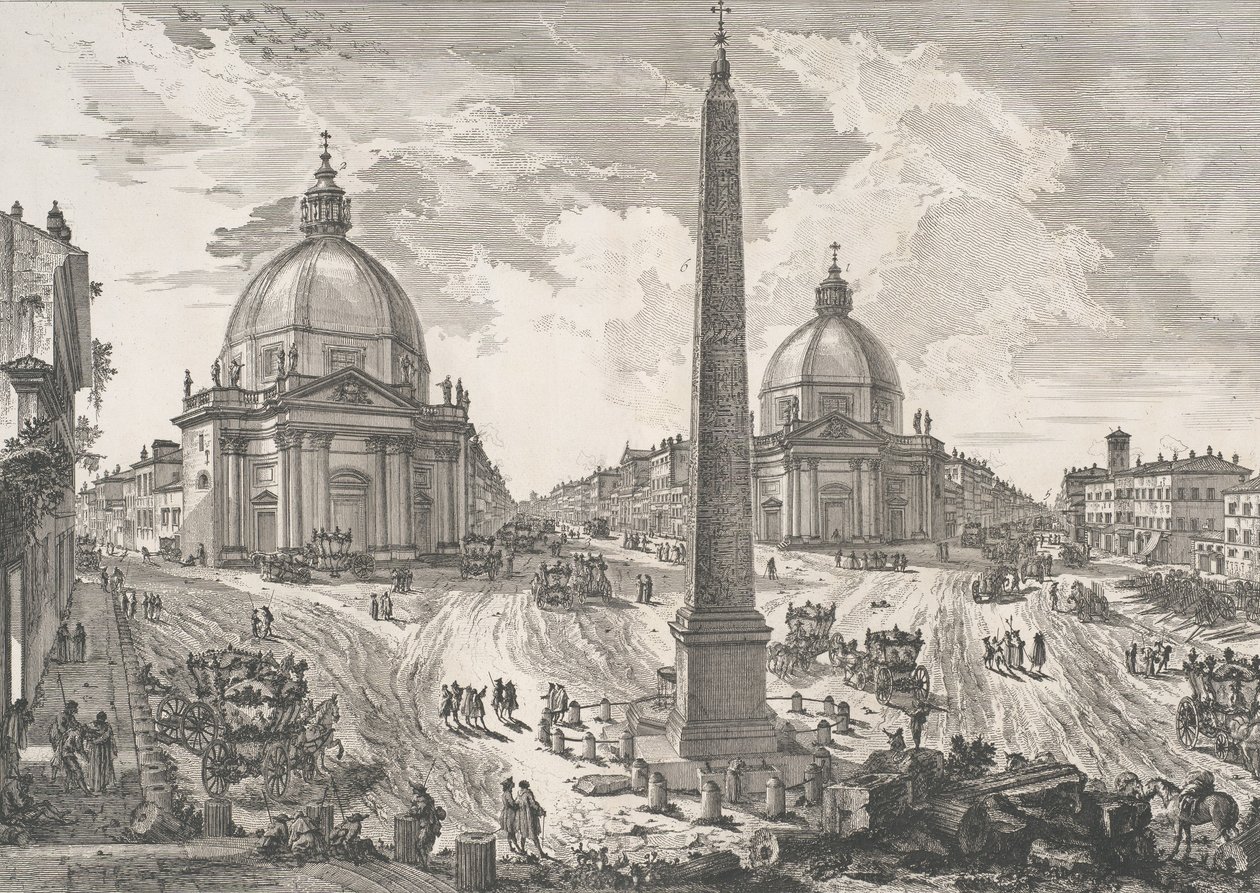 The Piazza del Popolo, ca. 1750 by Giovanni Battista Piranesi