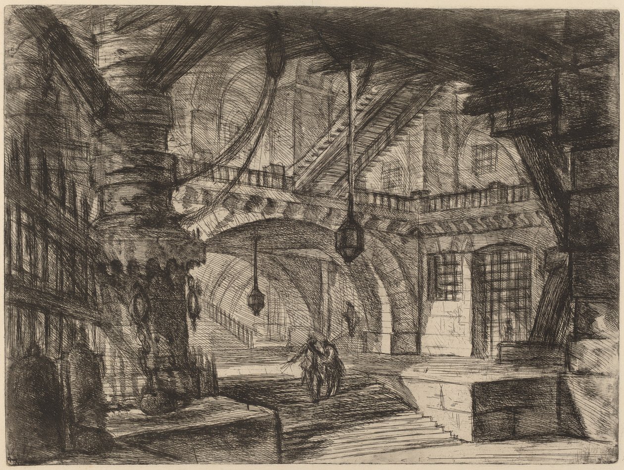 The Pier with Chains by Giovanni Battista Piranesi