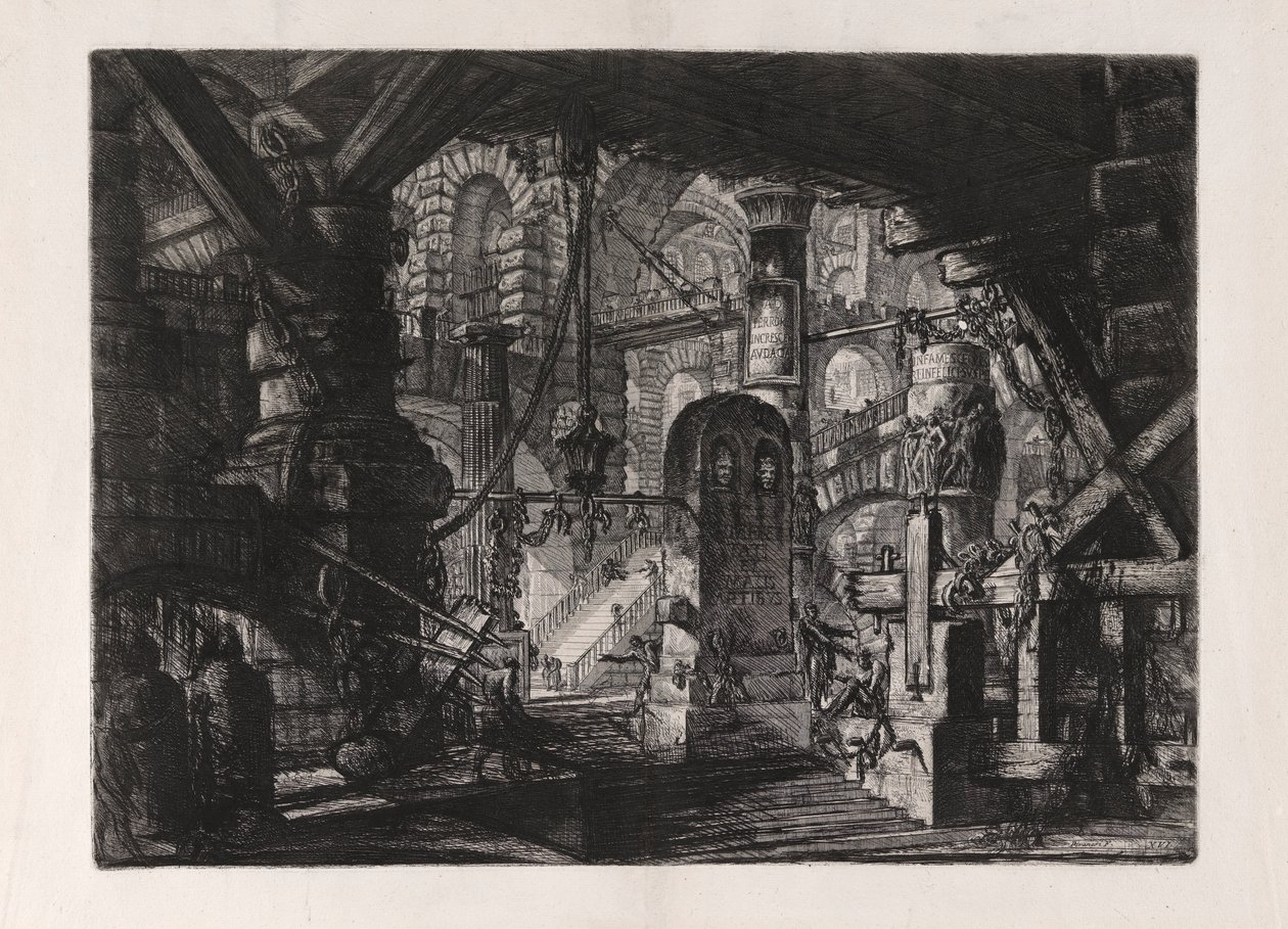 The Pier with Chains, plate 16 from Carceri by Giovanni Battista Piranesi
