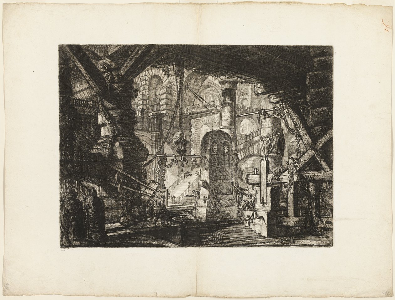 The Pier with Chains, Plate 16 from Imaginary Prisons by Giovanni Battista Piranesi