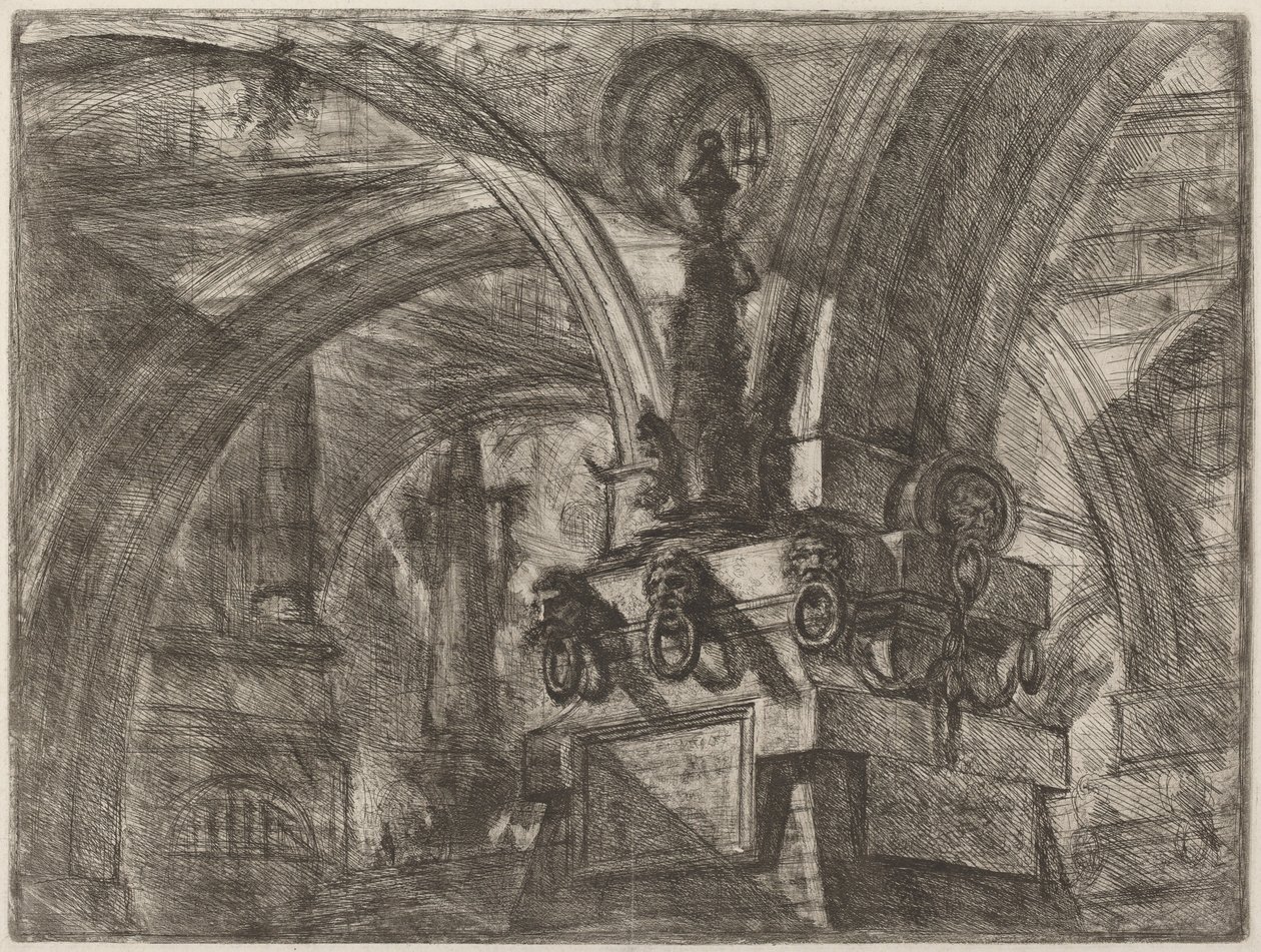 The Pier with a Lamp by Giovanni Battista Piranesi