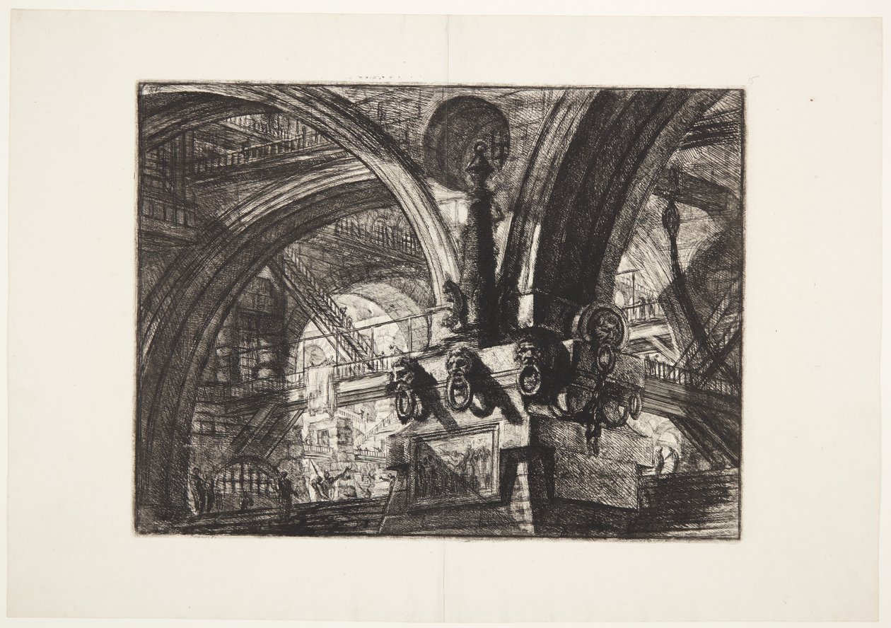 The Pier with a Lamp by Giovanni Battista Piranesi