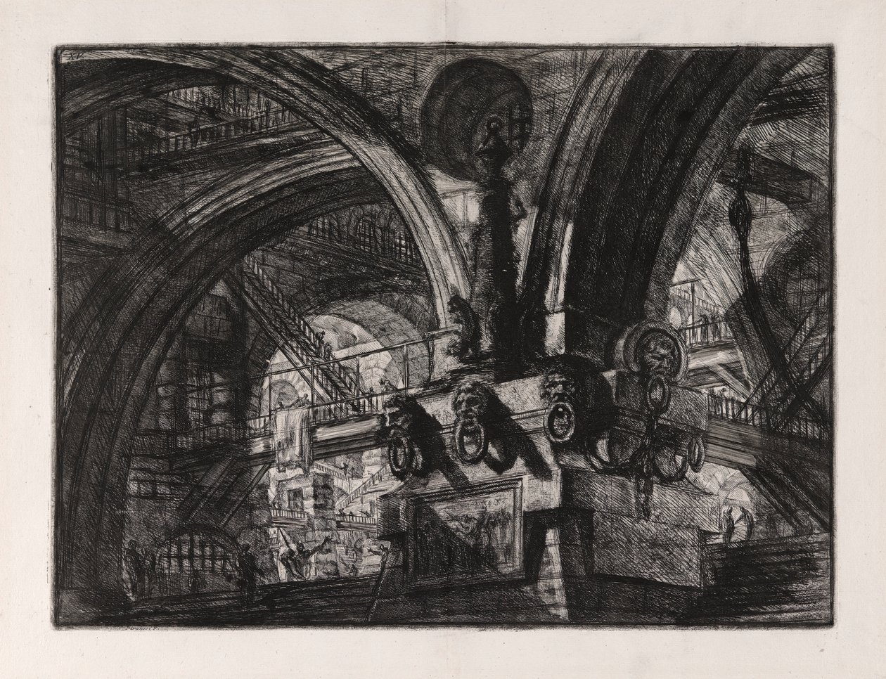 The Pier with a Lamp, Plate 15 from Carceri by Giovanni Battista Piranesi