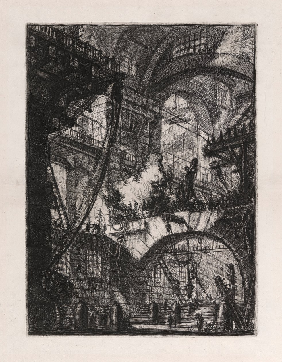 The Smoking Fire, Plate 6 from Carceri by Giovanni Battista Piranesi