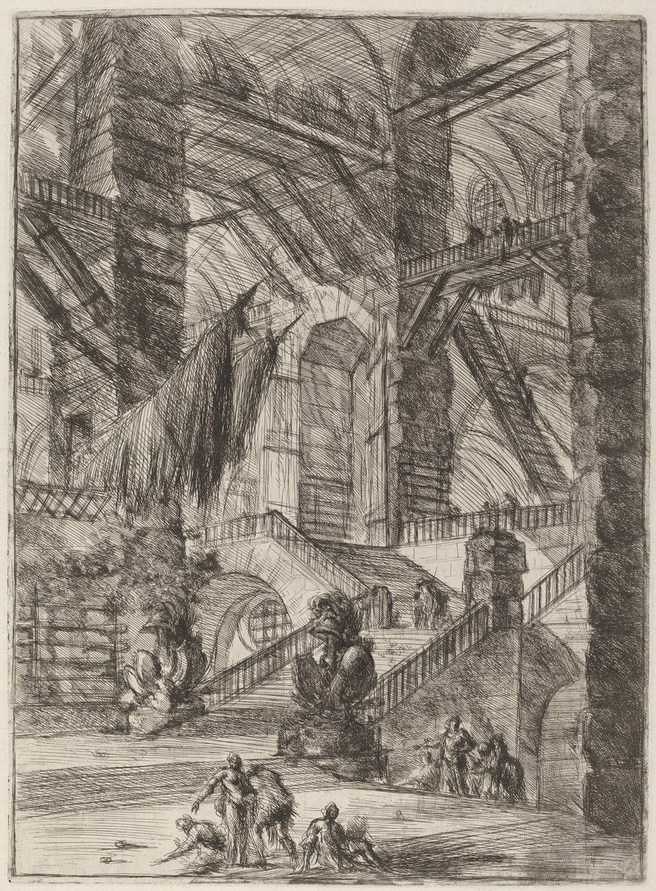 The Staircase with Trophies by Giovanni Battista Piranesi
