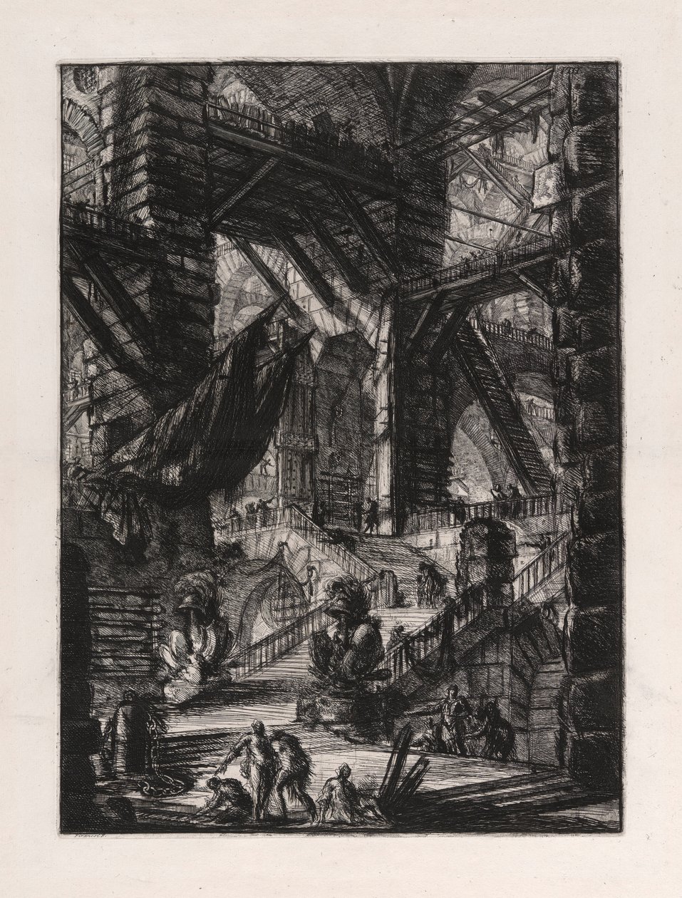 The Staircase with Trophies, Plate 8 from Carceri by Giovanni Battista Piranesi