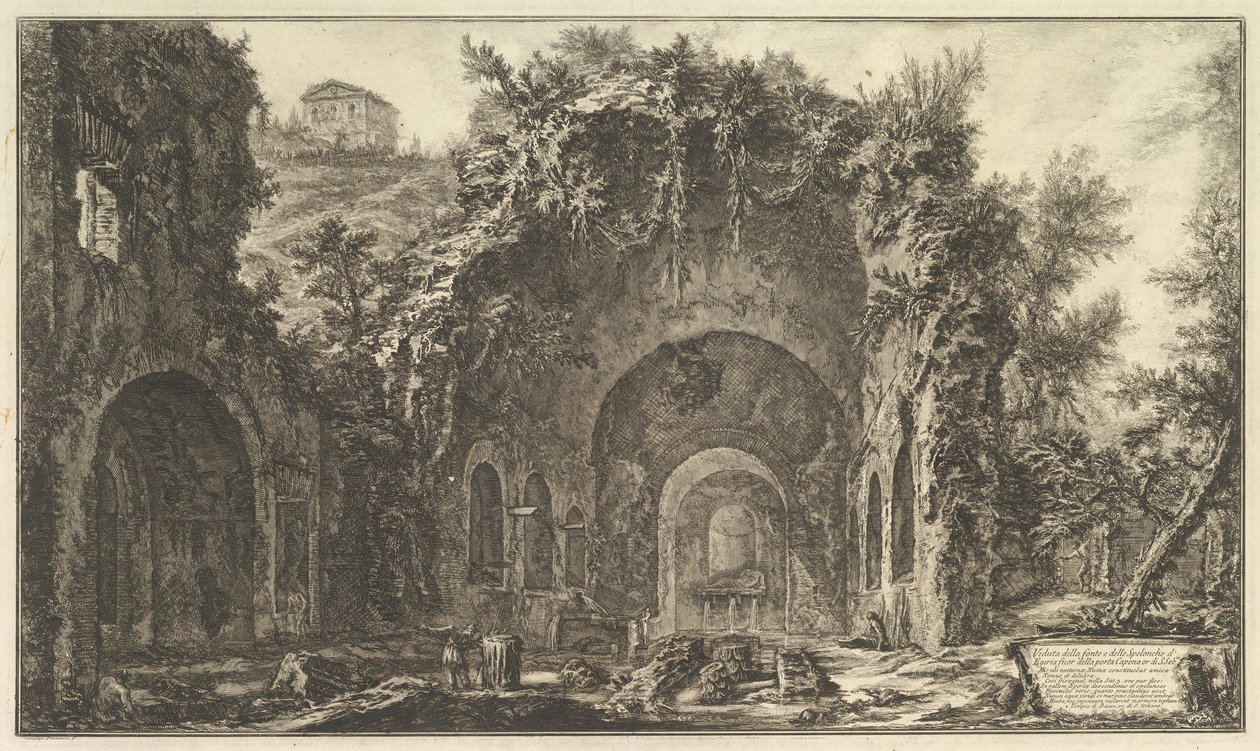 The so-called Grotto of Egeria by Giovanni Battista Piranesi