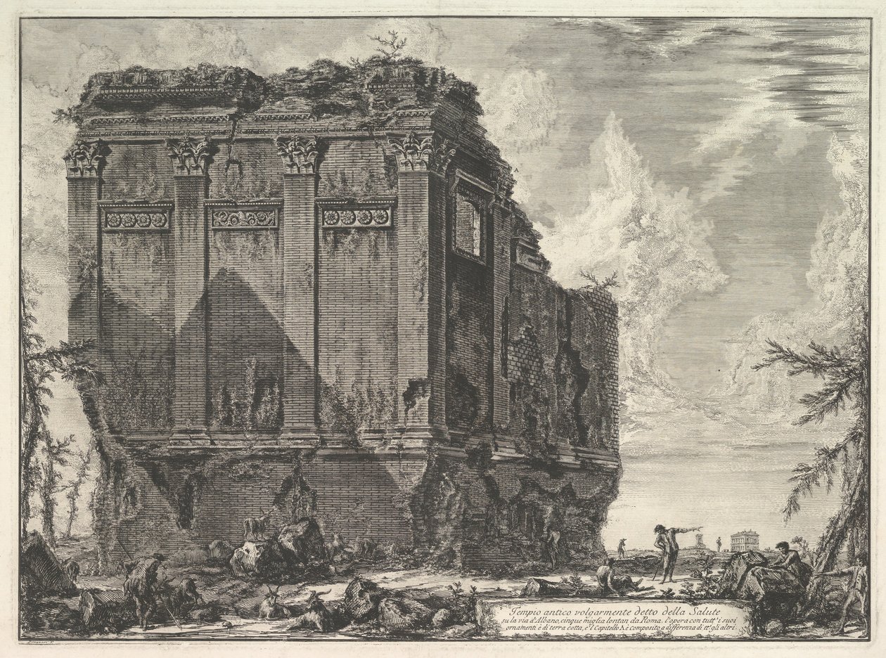 The so-called Temple of Salus, on the road to Albano by Giovanni Battista Piranesi