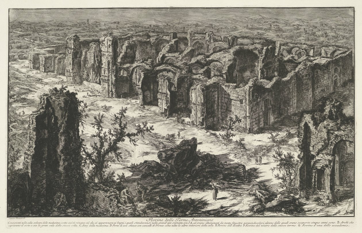 Baths of Caracalla in Rome by Giovanni Battista Piranesi