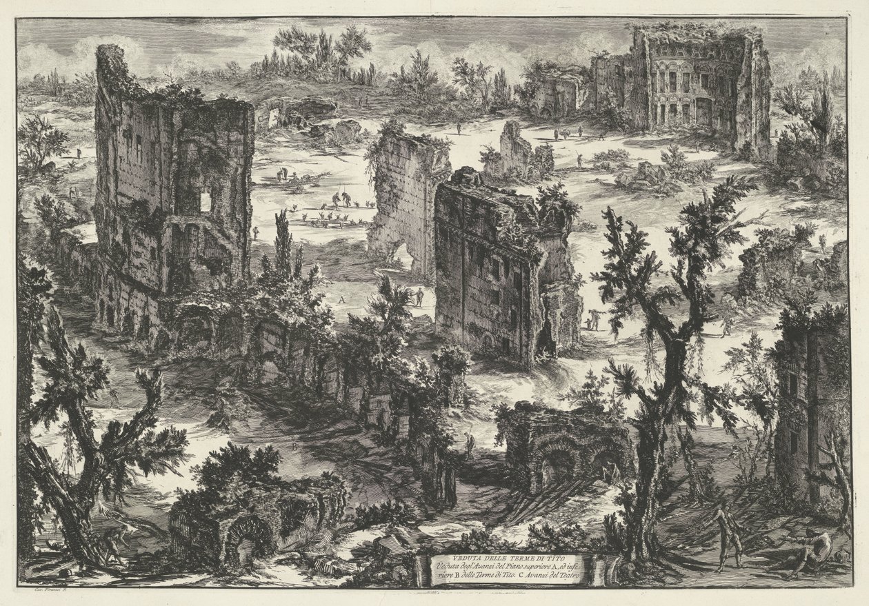 Baths of Trajan in Rome by Giovanni Battista Piranesi