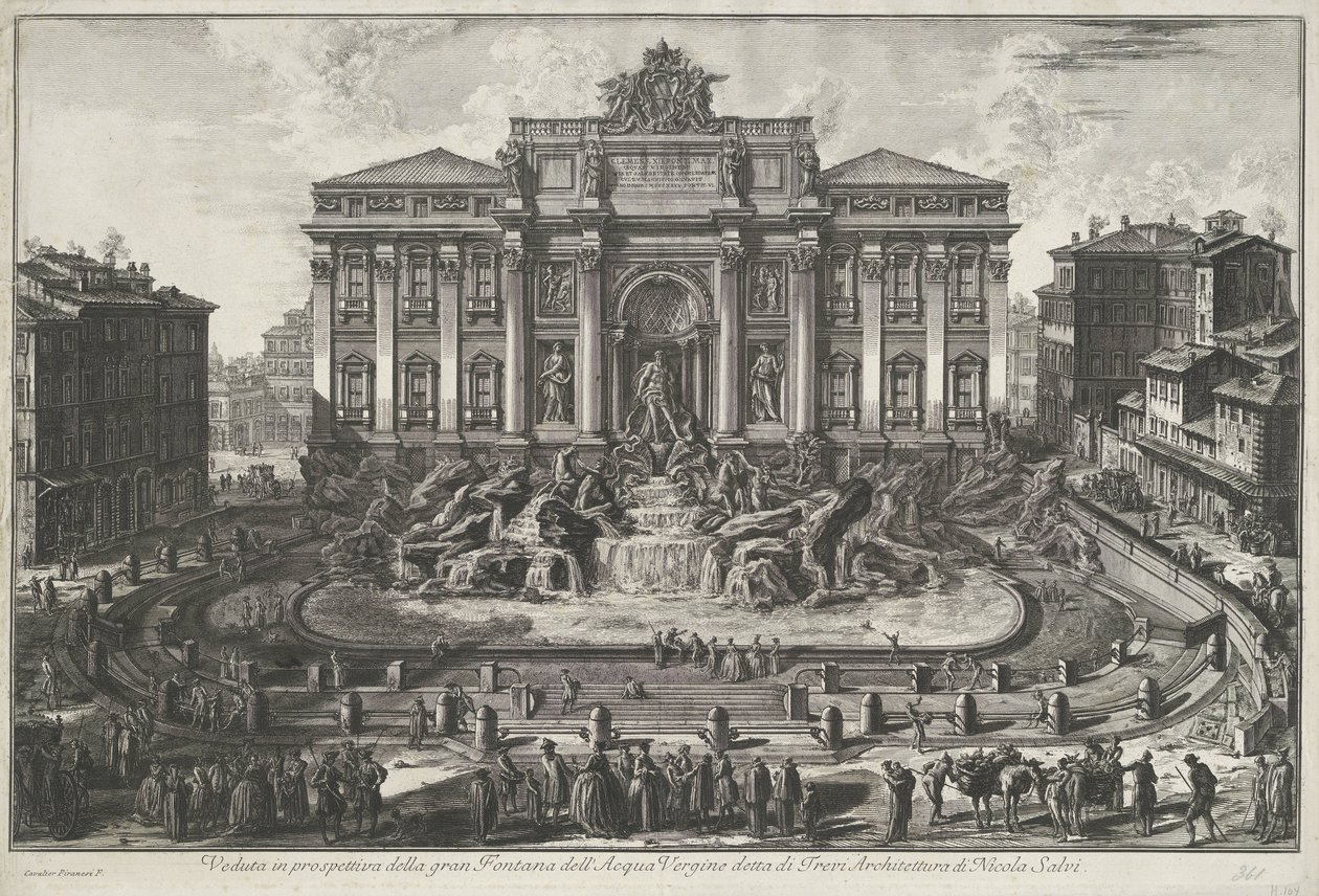Trevi Fountain in Rome by Giovanni Battista Piranesi