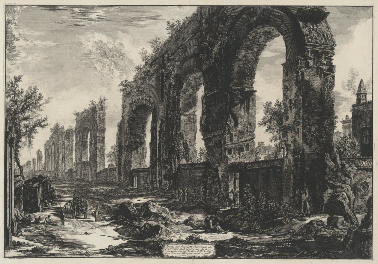 Remains of the Neronian Aqueducts (from: Vedute di Roma) by Giovanni Battista Piranesi