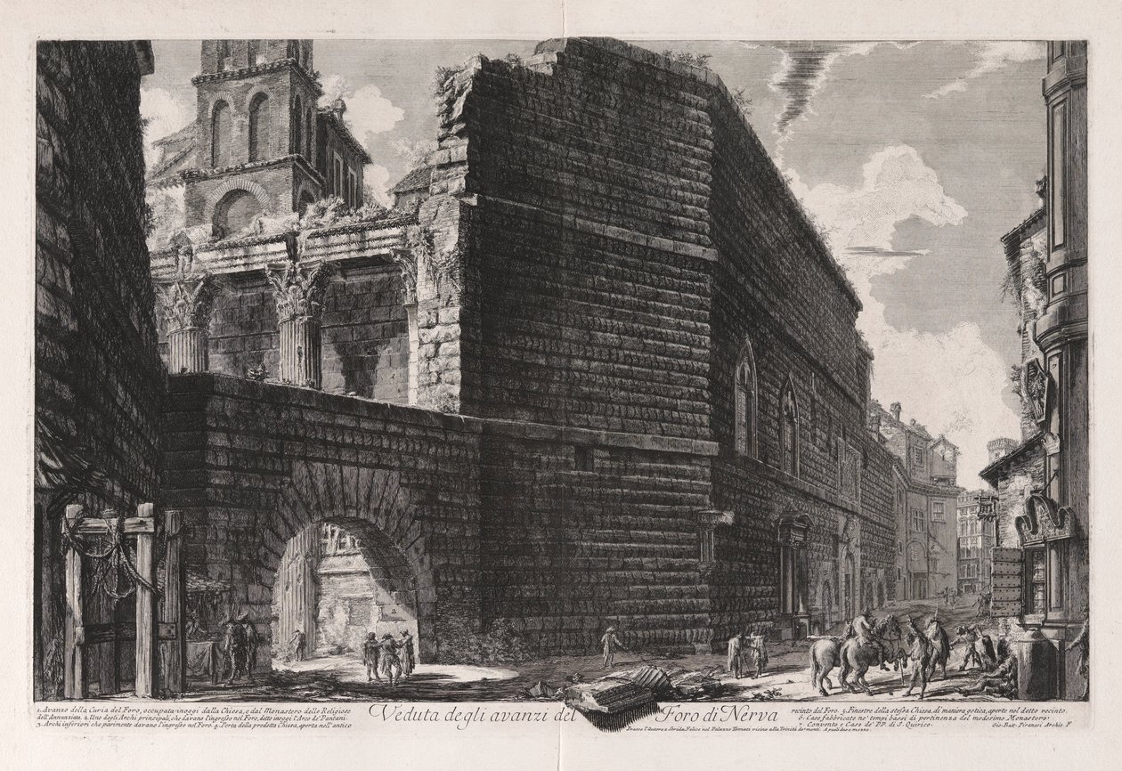 View of the Remains of the Forum of Nerva, from Views of Rome by Giovanni Battista Piranesi