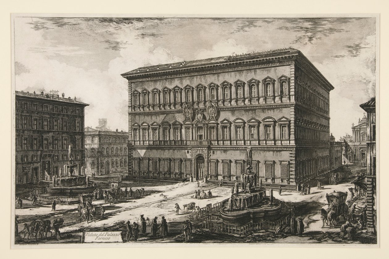 View of the Palazzo Farnese, from Views of Rome by Giovanni Battista Piranesi