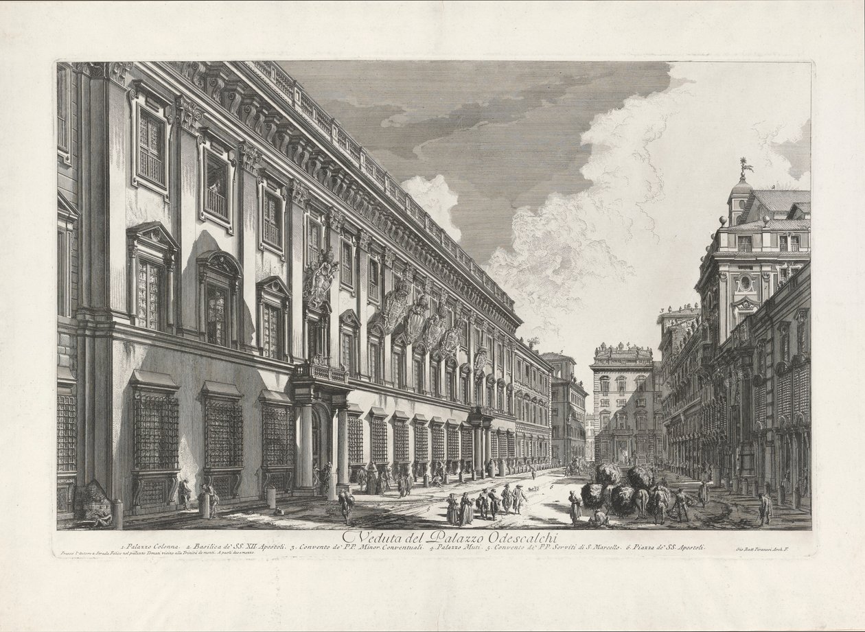 View of the Palazzo Odescalchi, from Vedute di Roma by Giovanni Battista Piranesi