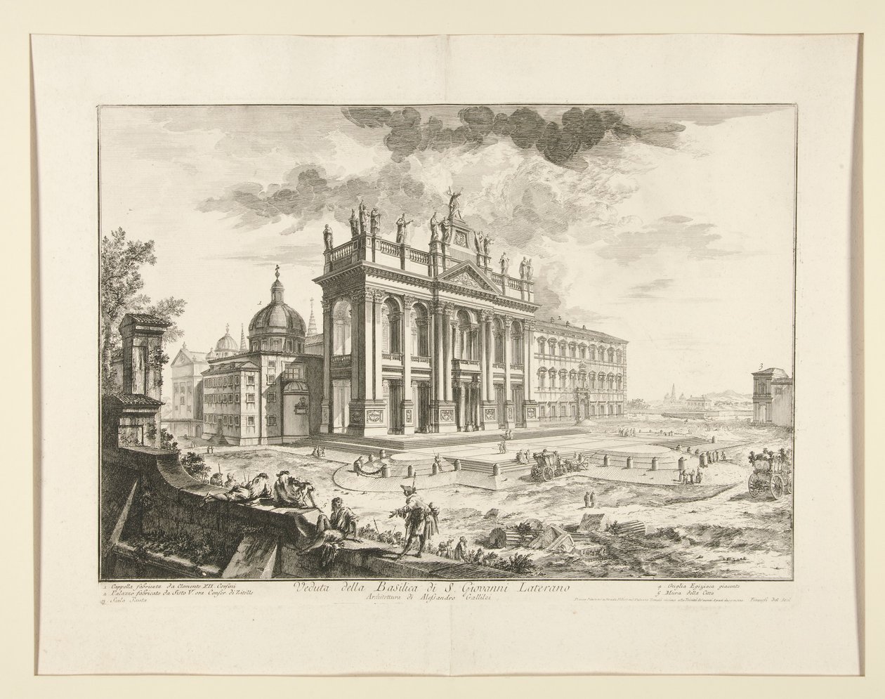 View of the Basilica of S. Giovanni Laterano, from Vedute di Roma by Giovanni Battista Piranesi
