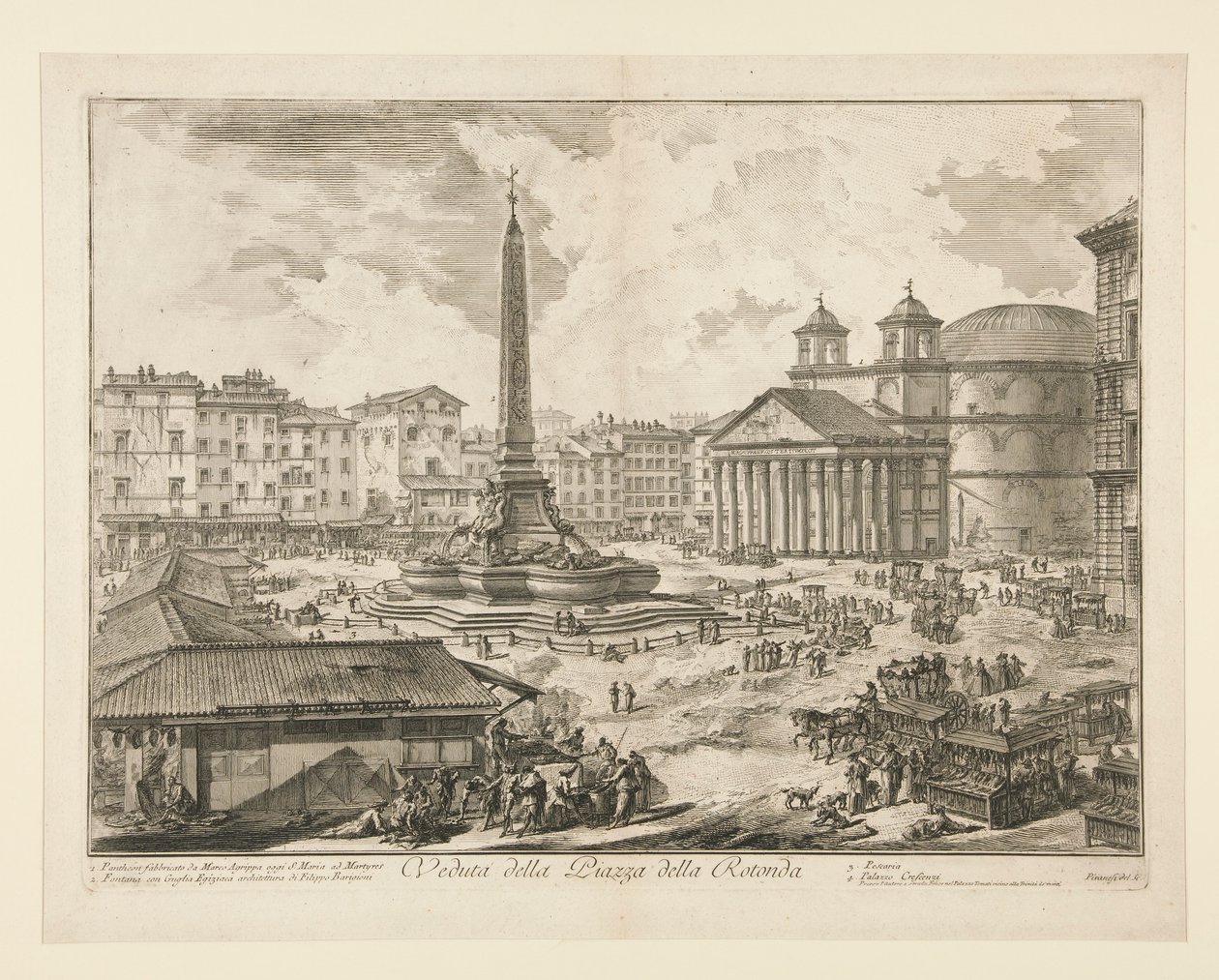 View of the Piazza della Rotonda, from Vedute di Roma by Giovanni Battista Piranesi