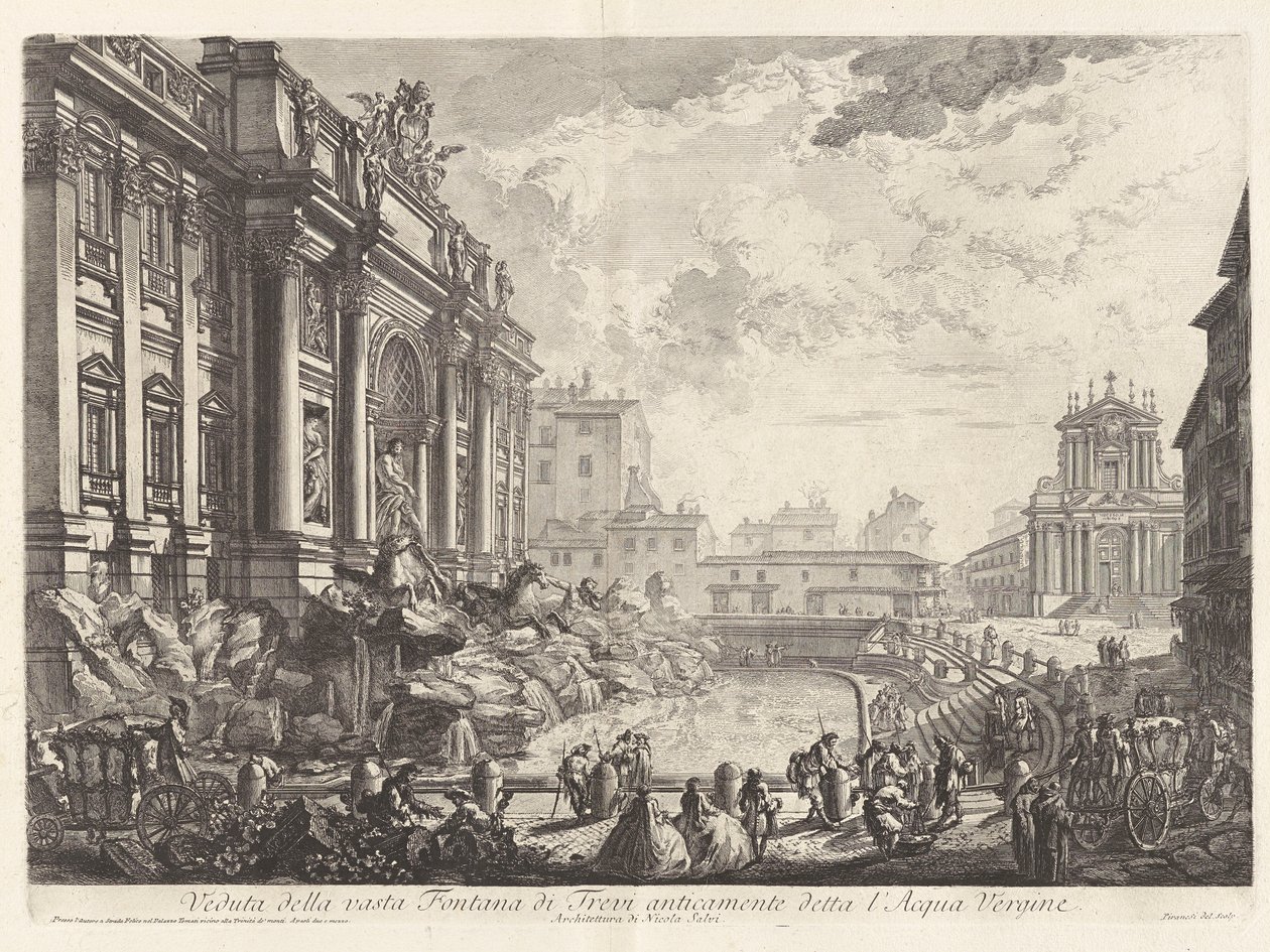 View of the Vast Trevi Fountain by Giovanni Battista Piranesi
