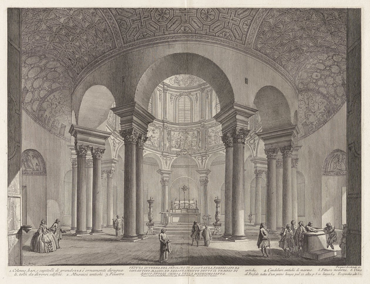 View of the Interior of the Tomb of Santa Costanza, Built by Constantine the Great, and Erroneously Called the Temple of Bacchus, Now Church of the Same Saint by Giovanni Battista Piranesi