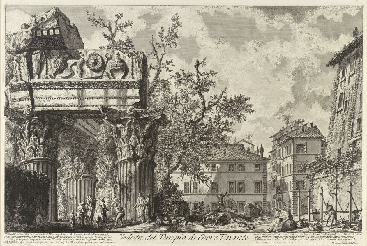 View with the Temple of Jove by Giovanni Battista Piranesi