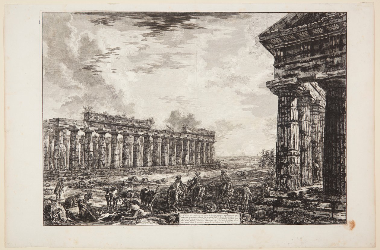 View of the 18 Side Columns, Drawn from the Side Opposite Those Shown in the First Plate by Giovanni Battista Piranesi