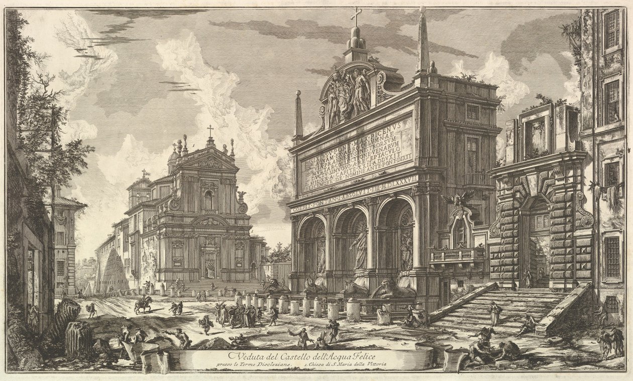 View of the Fountainhead of the Acqua Felice, from Roman Views by Giovanni Battista Piranesi