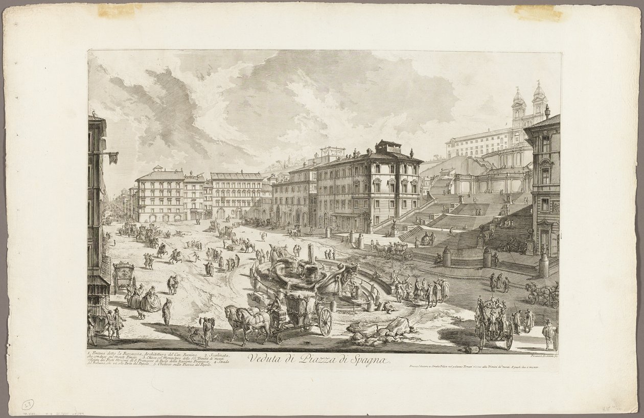 View of the Piazza di Spagna, from Views of Rome by Giovanni Battista Piranesi