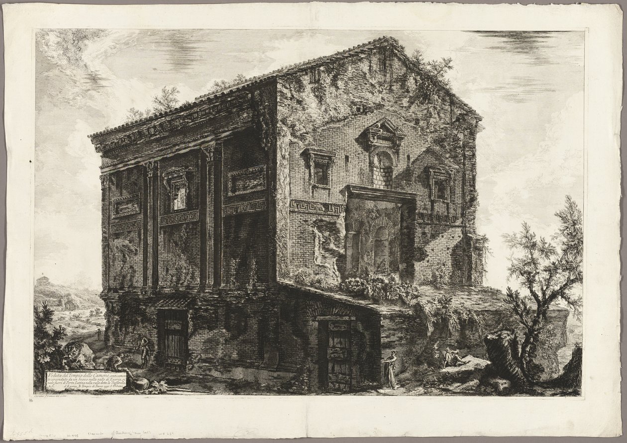 View of the Temple of the Camenae, from Views of Rome by Giovanni Battista Piranesi