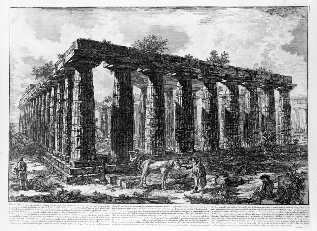 View of the Temples of Paestum by Giovanni Battista Piranesi