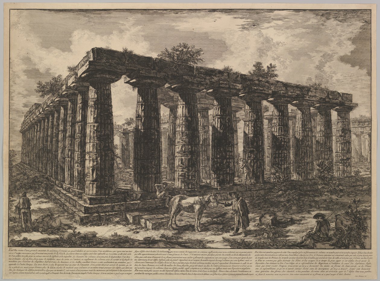 View Showing the Remains of a Large Enclosure of Columns by Giovanni Battista Piranesi