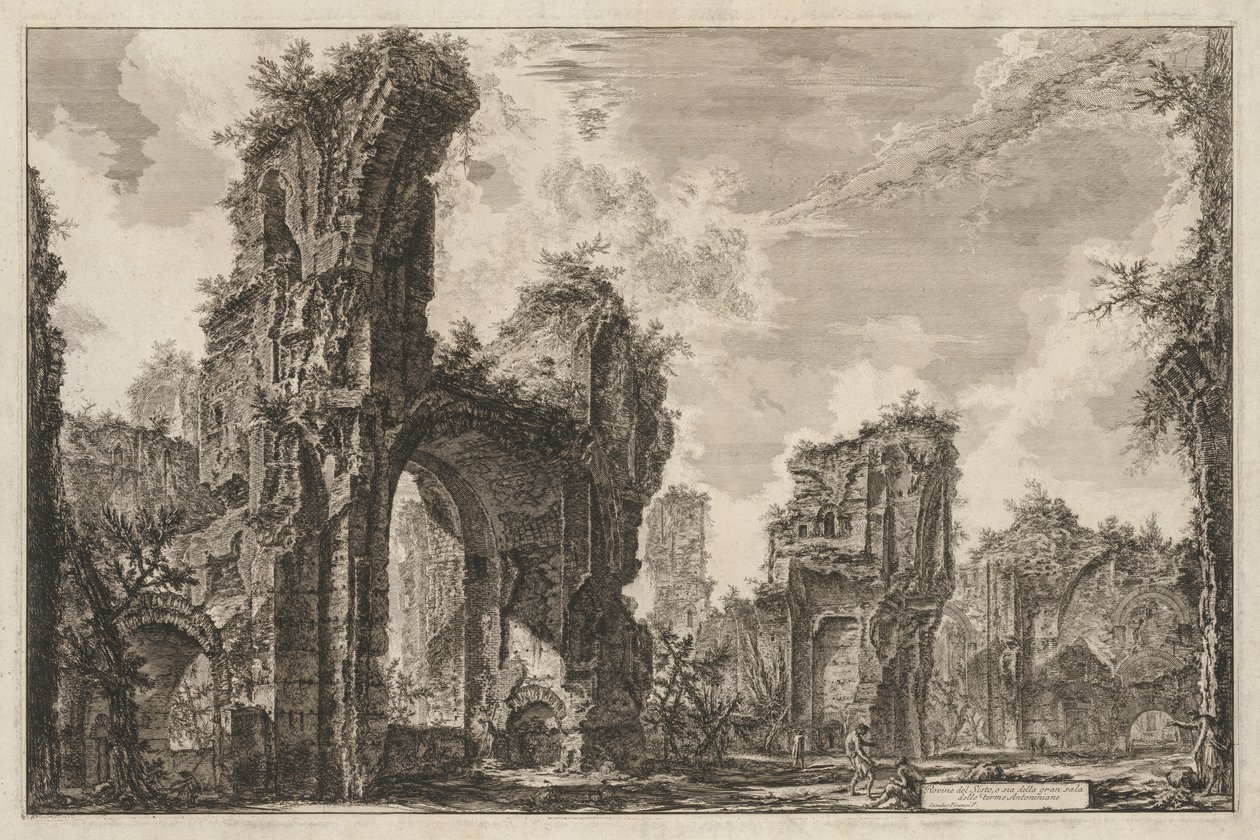 Views of Rome: Ruins of the Sixtus or the Great Hall of the Baths of Antoninus by Giovanni Battista Piranesi
