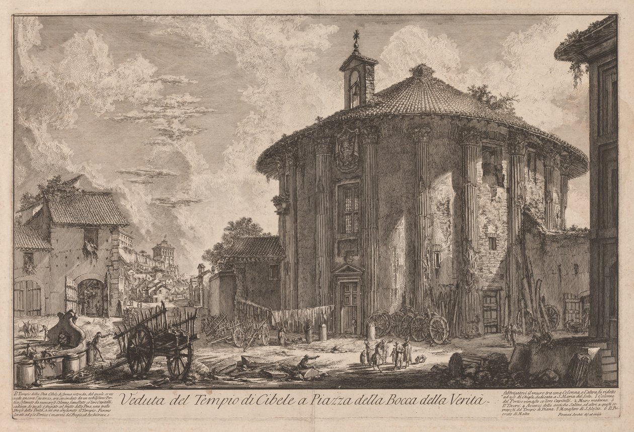 Views of Rome: The Temple of Portunus (?) by Giovanni Battista Piranesi