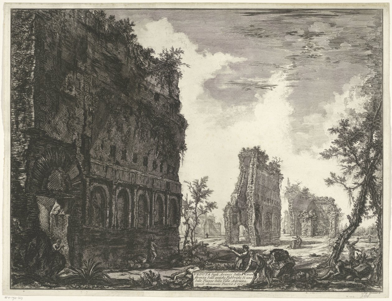 Villa Adriana in Tivoli (Views of Rome, Vedute di Roma by Giambattista Piranesi) by Giovanni Battista Piranesi