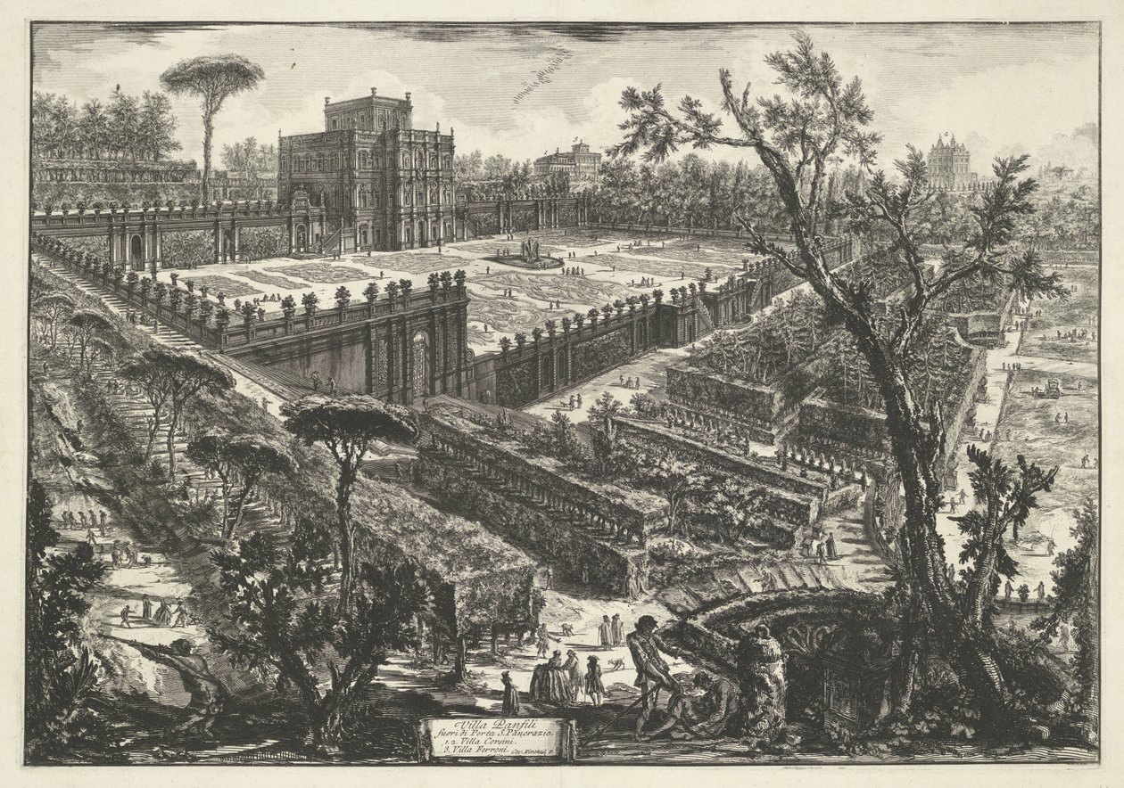 Villa Doria Pamphili in Rome by Giovanni Battista Piranesi