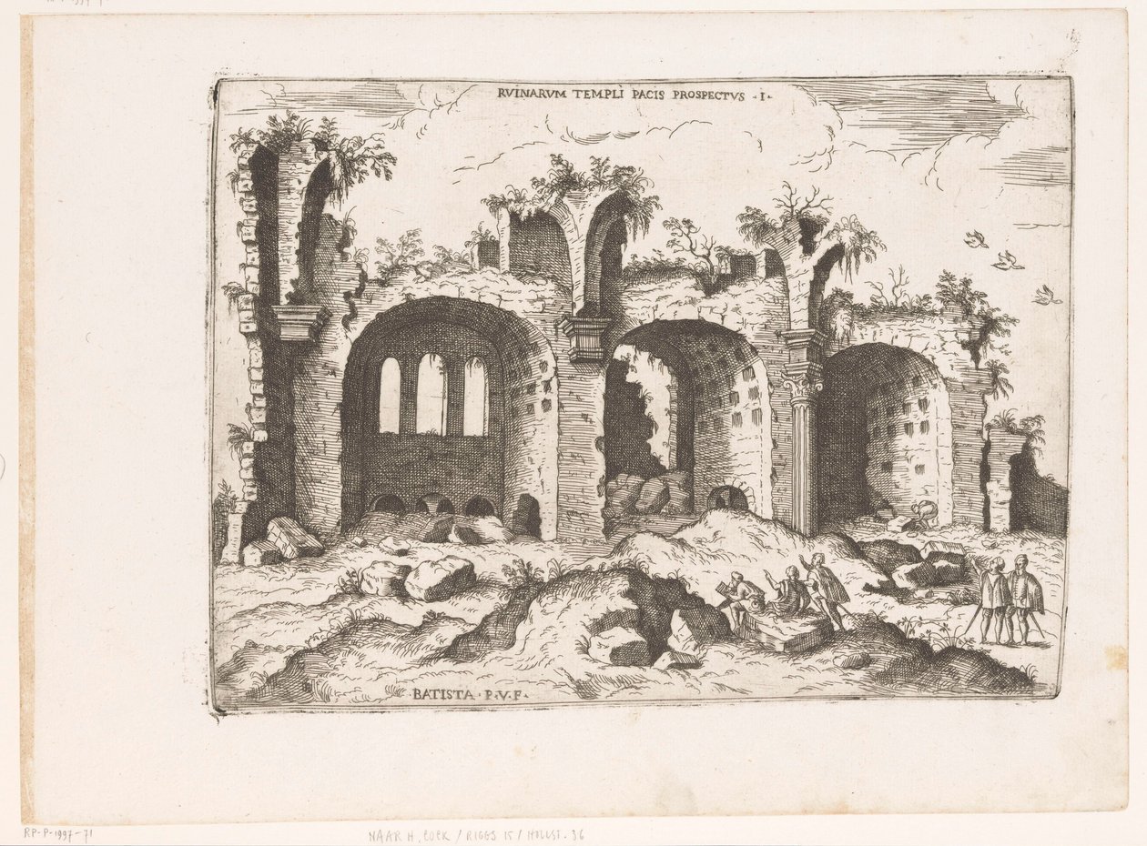 View of the Basilica of Maxentius in Rome by Giovanni Battista Pittoni (I)