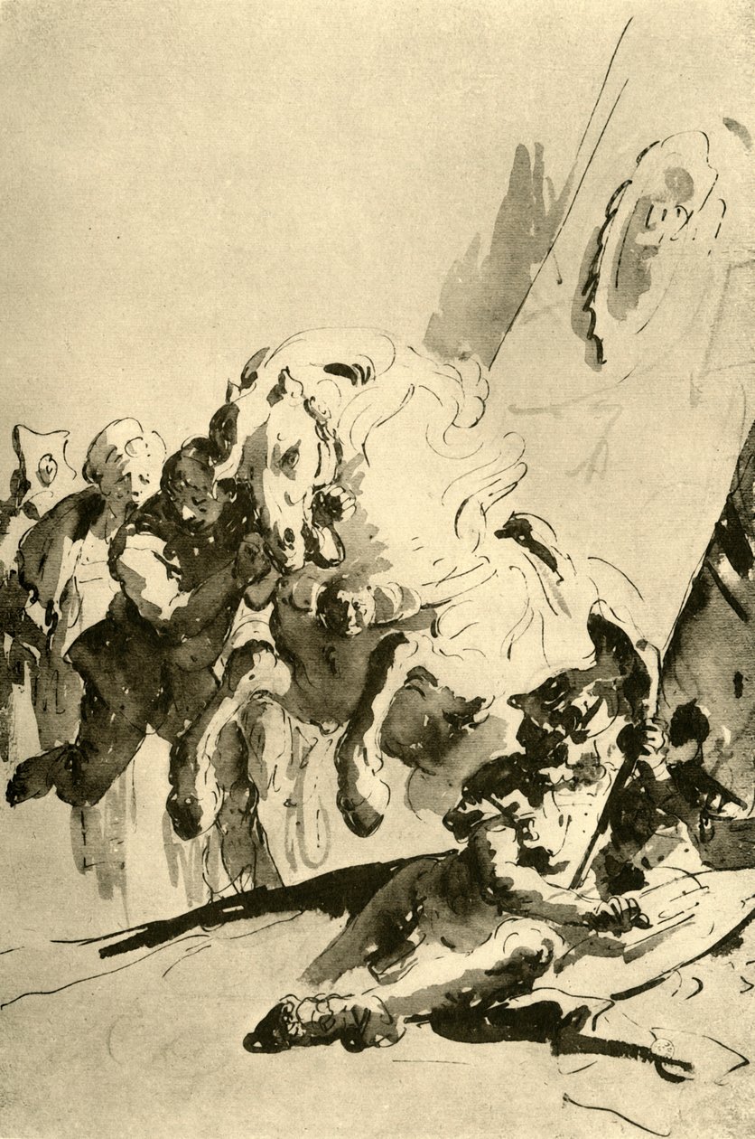 Alexander and Bucephalus, Mid 18th Century, 1928 by Giovanni Battista Tiepolo