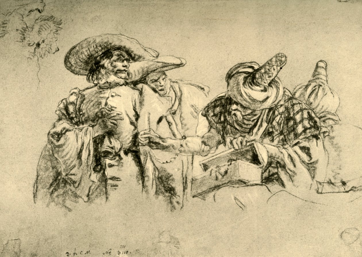 An Oriental Dealer in Jewels and Two European Merchants by Giovanni Battista Tiepolo