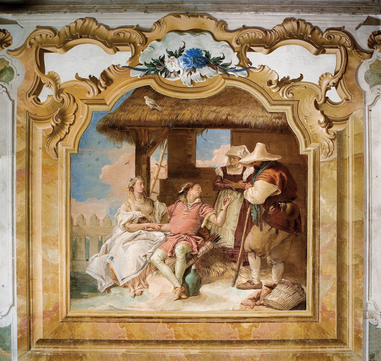 Angelica and Medoro Taking Leave of the Peasants from the Room of Orlando Furioso in the Palazzina by Giovanni Battista Tiepolo