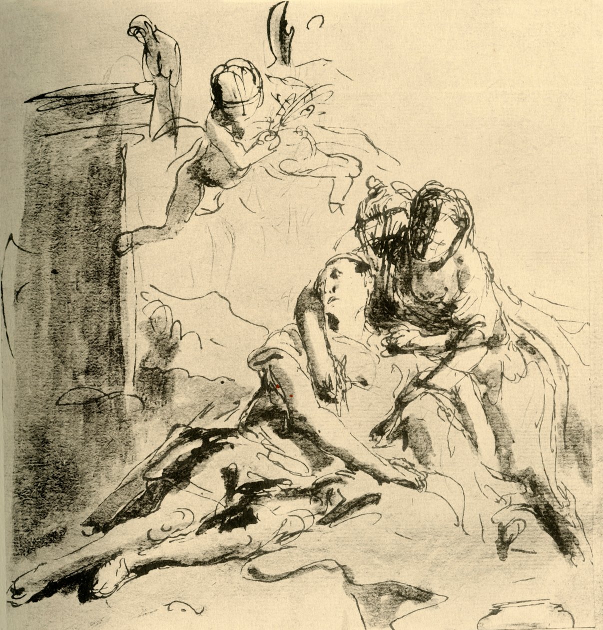 Angelica Tends the Wounds of Medor, c1757 by Giovanni Battista Tiepolo