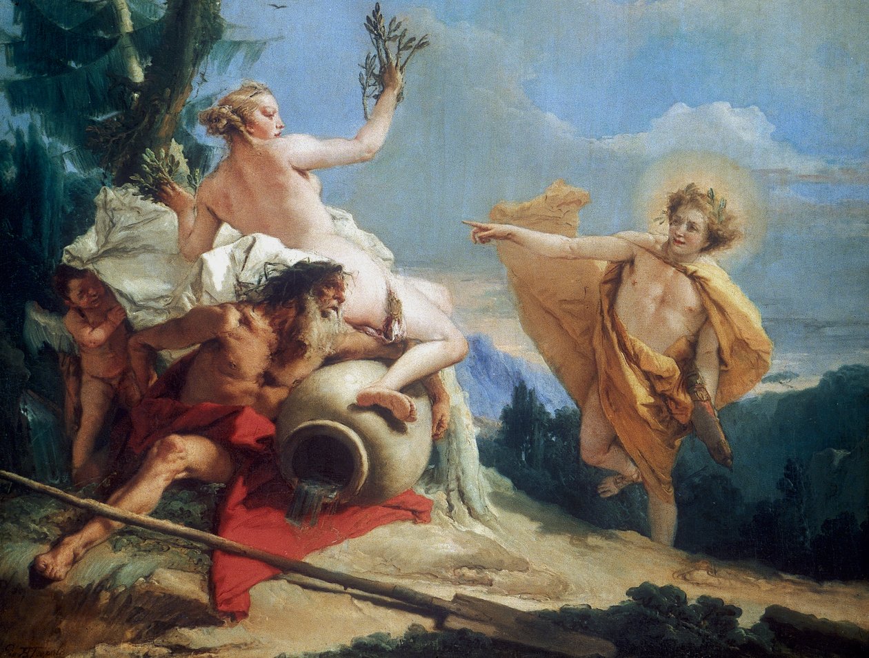 Apollo Pursuing Daphne by Giovanni Battista Tiepolo