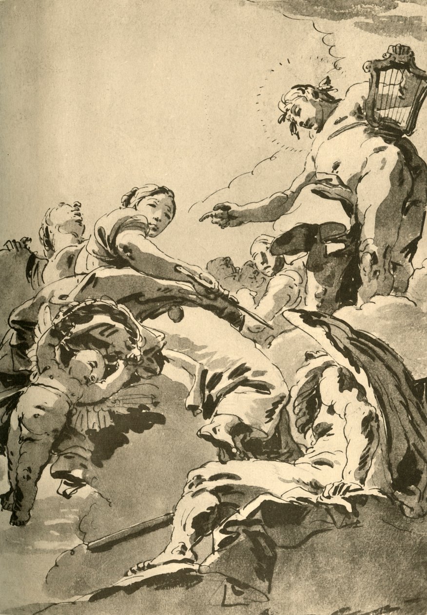 Apollo, the Muses and Chronos by Giovanni Battista Tiepolo