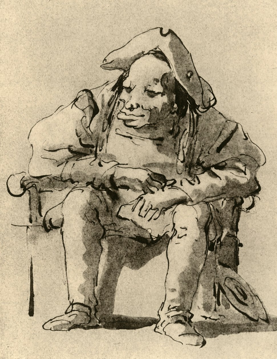 Caricature of a Man Seated by Giovanni Battista Tiepolo