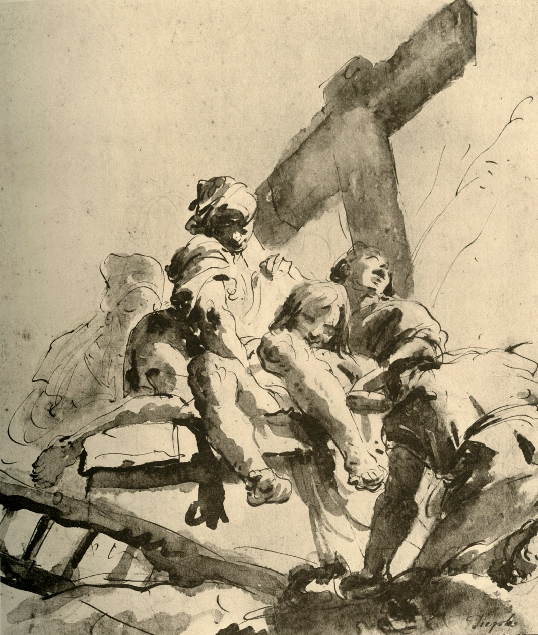 Descent from the Cross, mid 18th century by Giovanni Battista Tiepolo
