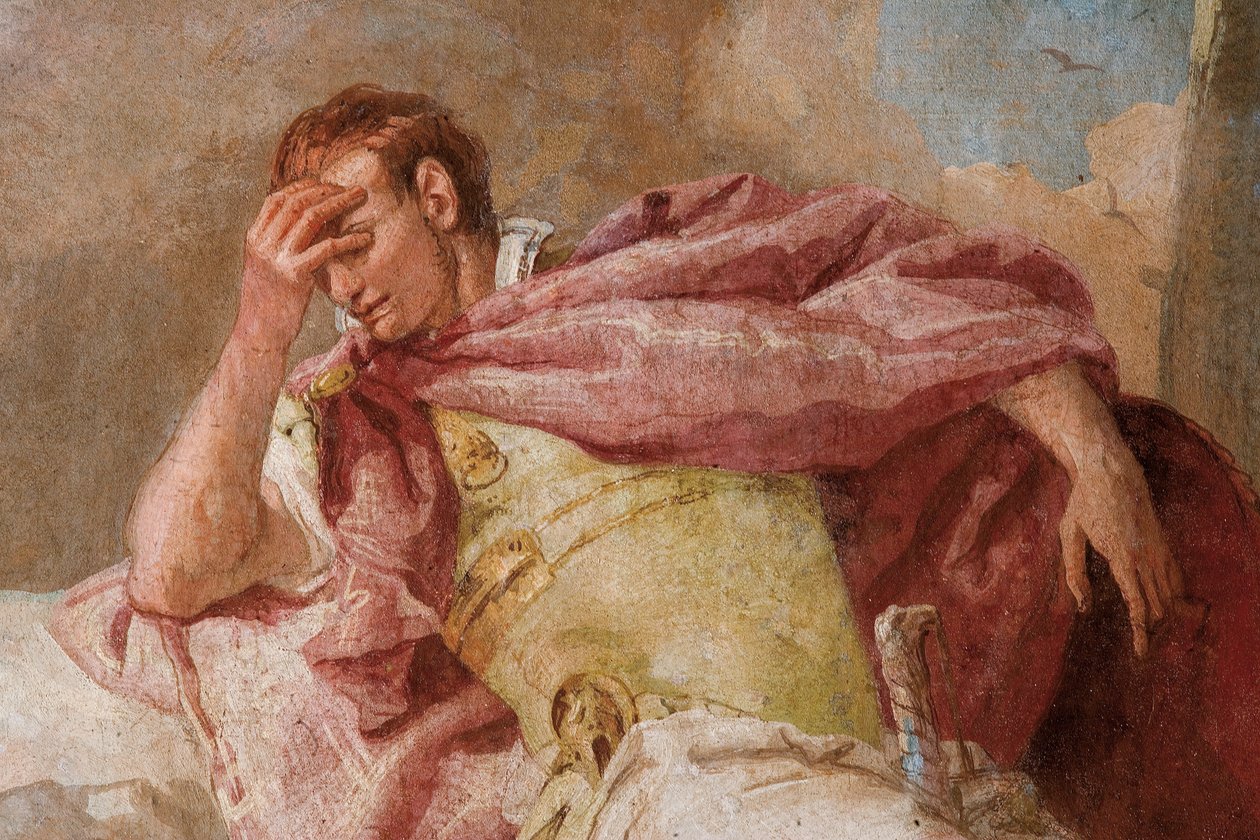 (detail) Aeneid, from Mercury Exhorting Aeneas to Leave Carthage, from the Room of the Aeneid in the Palazzina, 1757 by Giovanni Battista Tiepolo