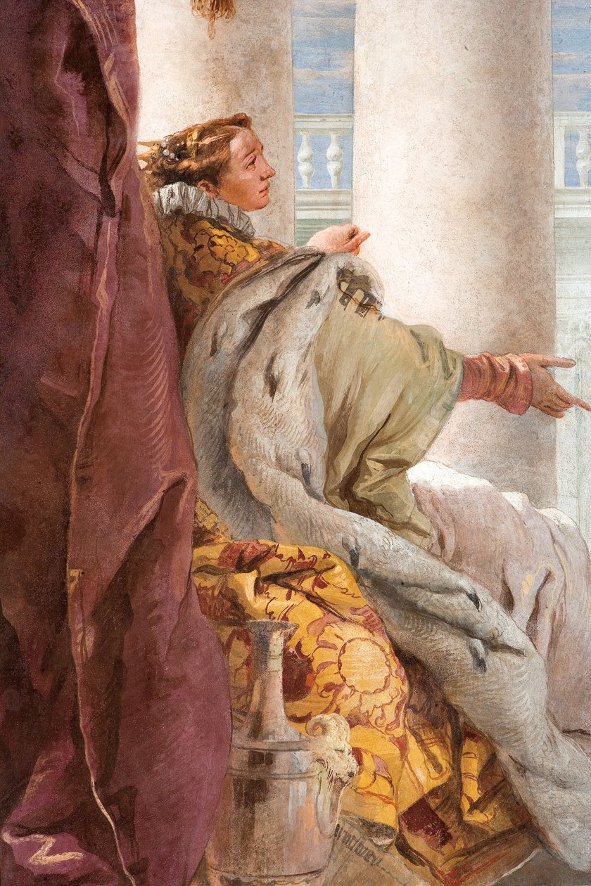 Dido from Aeneid Presents Cupid, Disguised as Ascanius, to Dido (detail) by Giovanni Battista Tiepolo