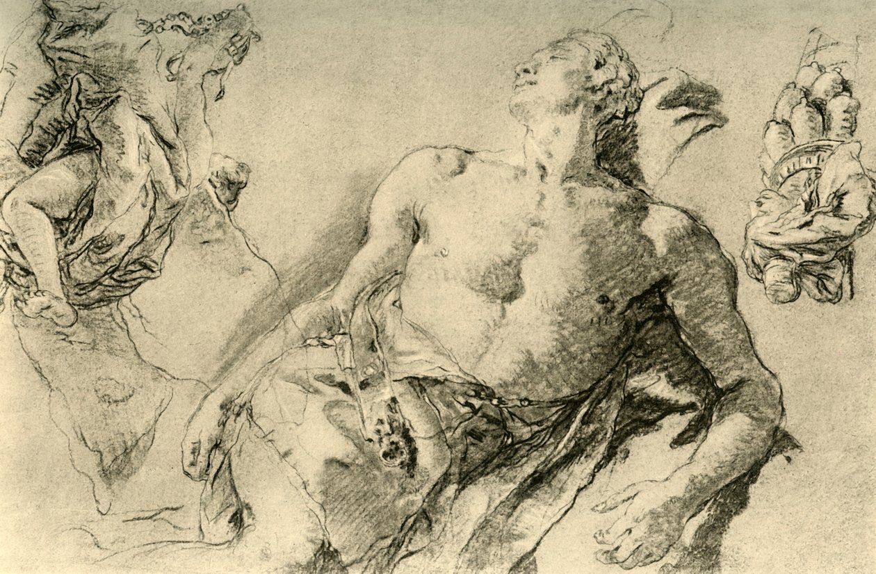 Detail Study for the Hyacinth in Bückeburg (detail) by Giovanni Battista Tiepolo